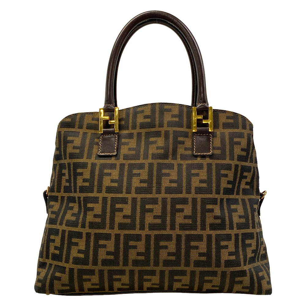 Fendi Zucca Beige Dark Brown Gold #323289F10B